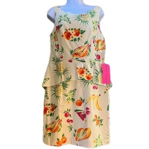 Betsey Johnson Sleeveless Summer Dress (Ivory/Multi Color)